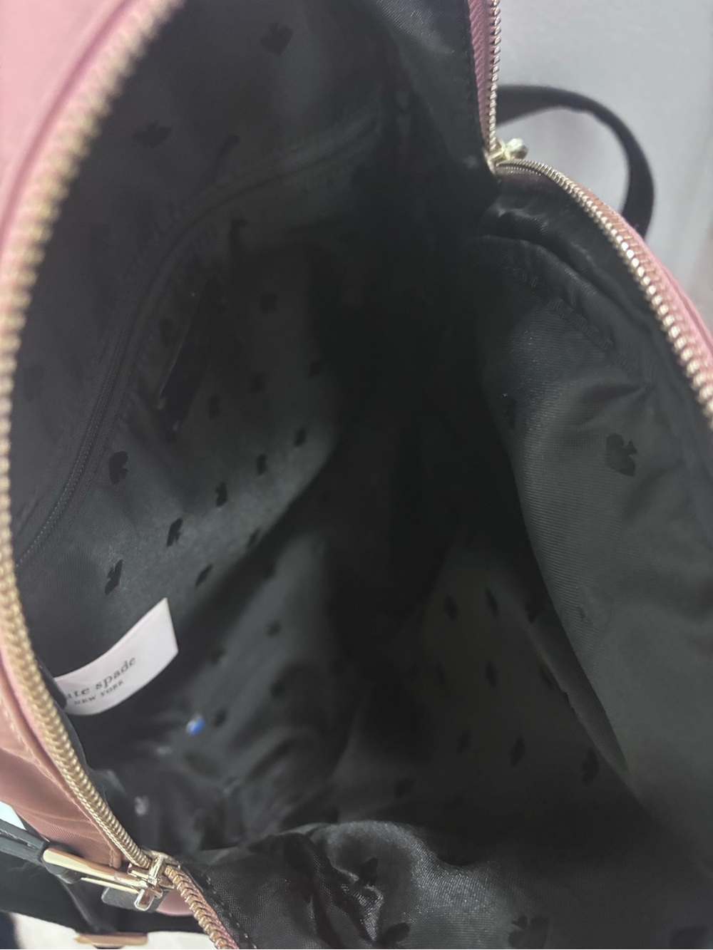 kate spade Rose Blush Nylon Mini Backpack with Black Straps - Picture 3 of 4